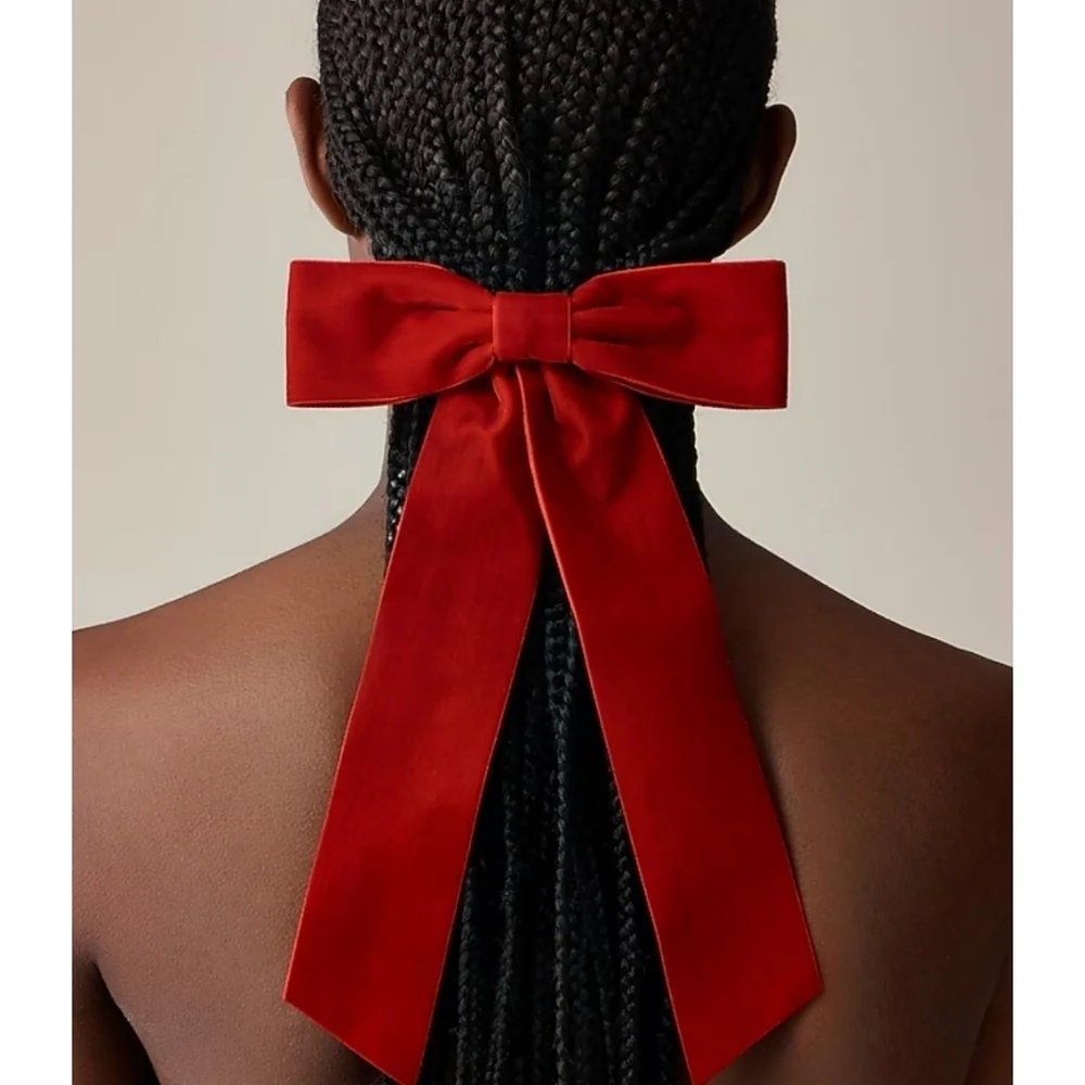 J.Crew Velvet Bow Hair Clip